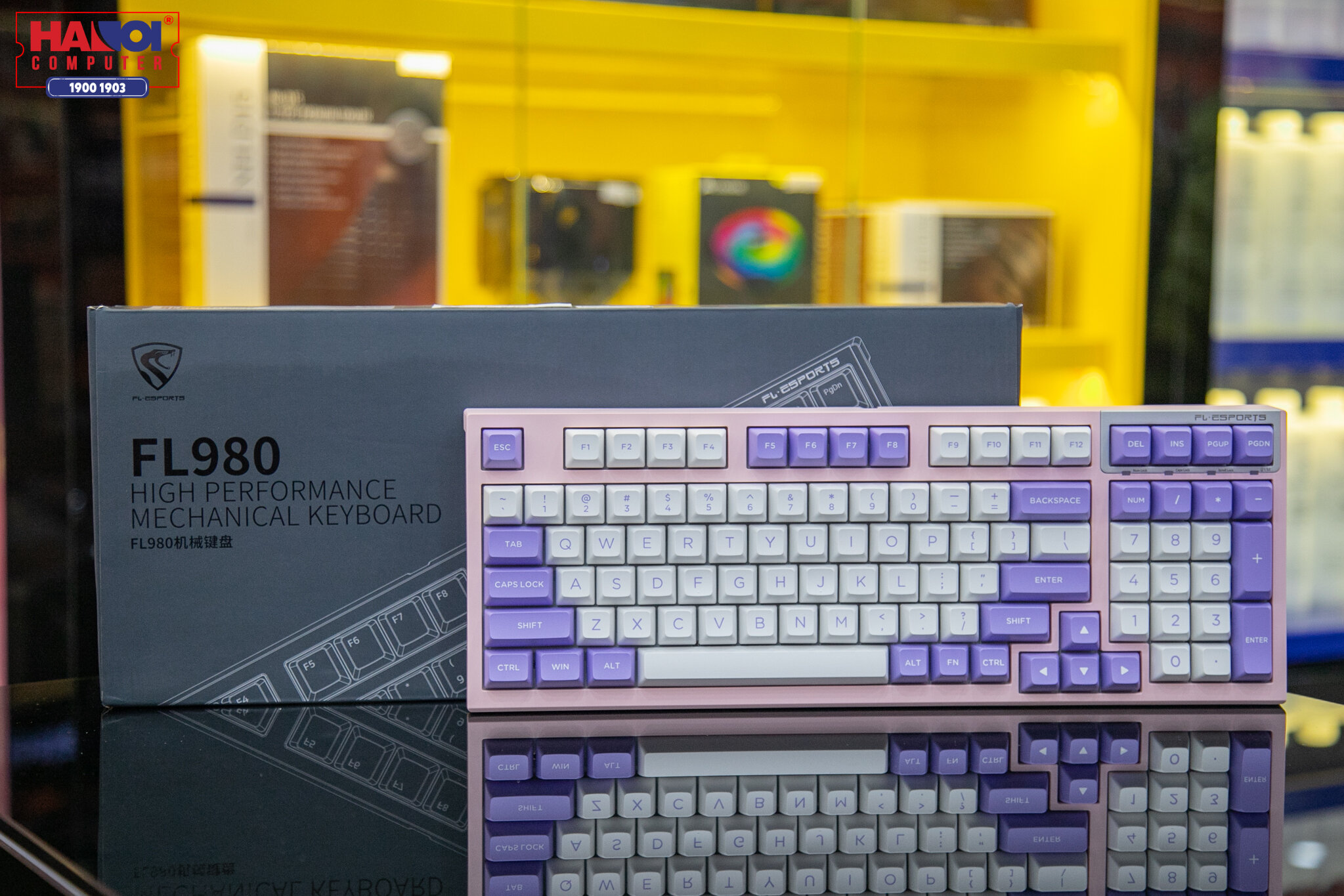Bàn phím cơ FLEsport FL980 SAM Cercis Rosa sw (Kailh Box) 1