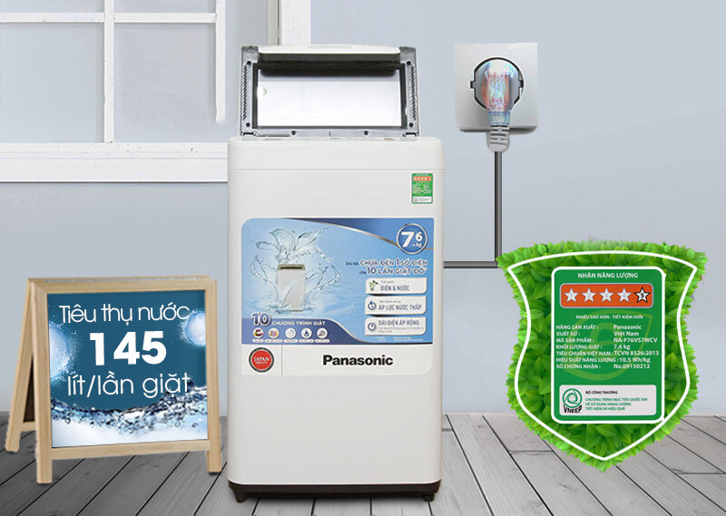 Máy giặt Panasonic 7.6 kg NA-F76VG7WCV Máy giặt Panasonic 7.6 kg NA-F76VG7WCV