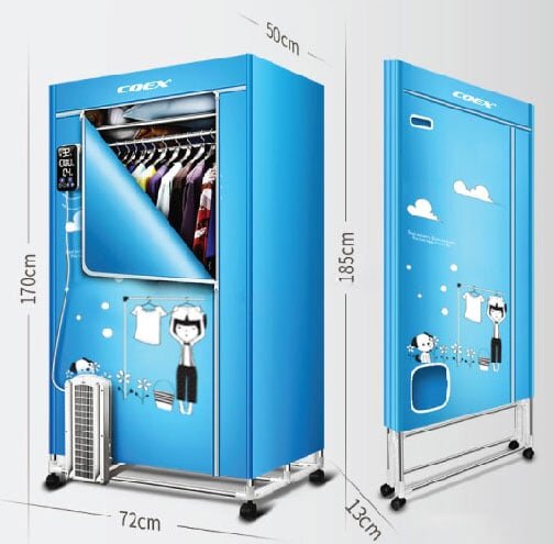 Kích thước của máy sấy quần áo Coex CD-6109