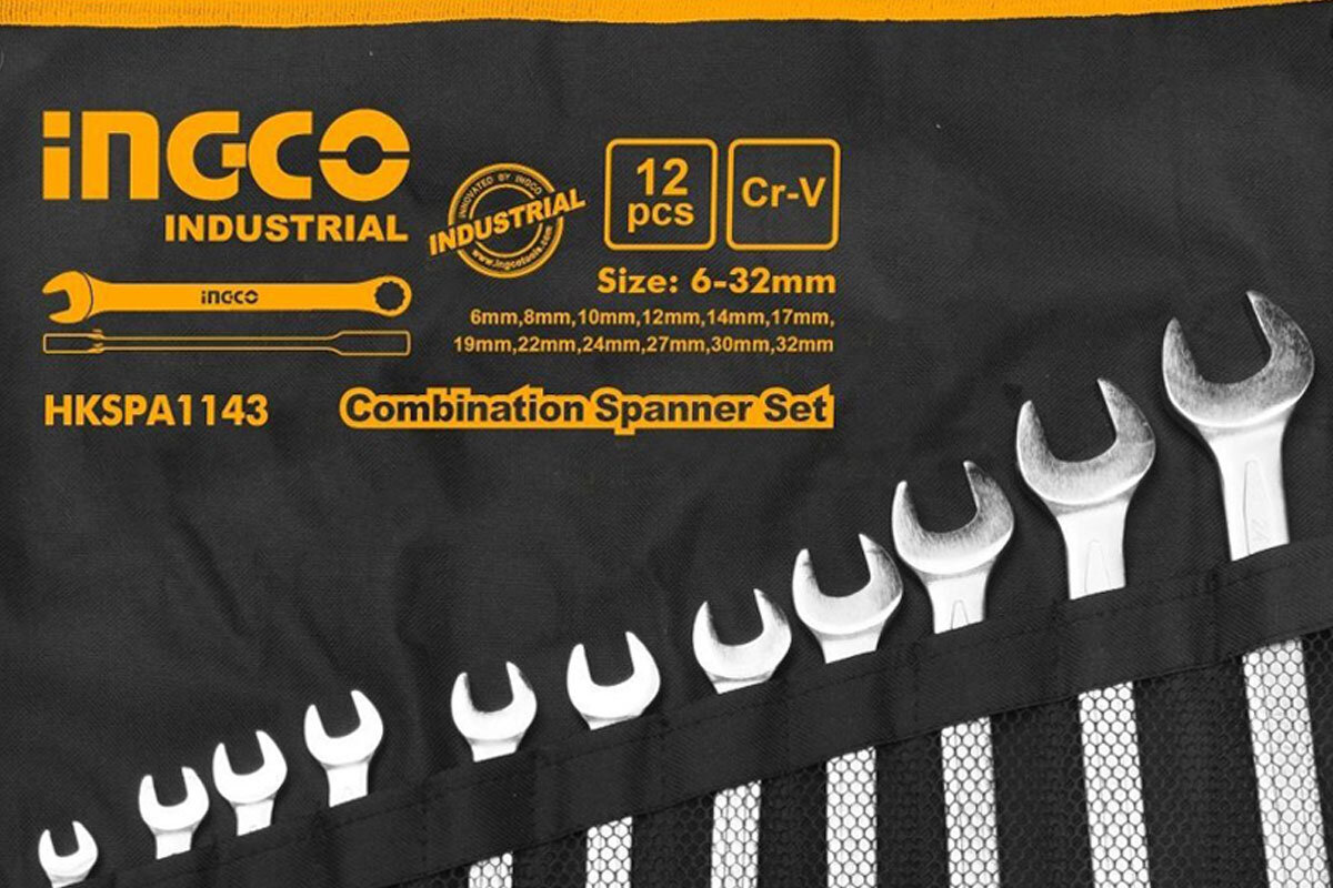 Bộ 12 cờ lê vòng miệng 6-32mm INGCO HKSPA1143