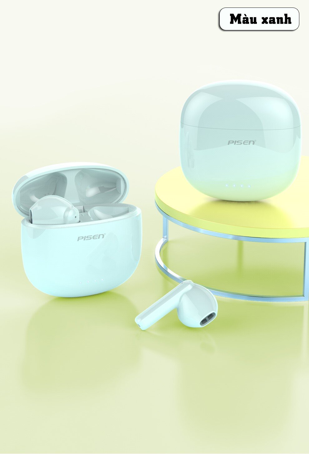 Tai nghe không dây PISEN True wireless Ai3 PA-BHD03 màu trắng