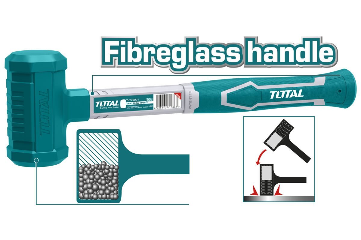 Búa nhựa đầu tròn đập không nảy Total THT79021