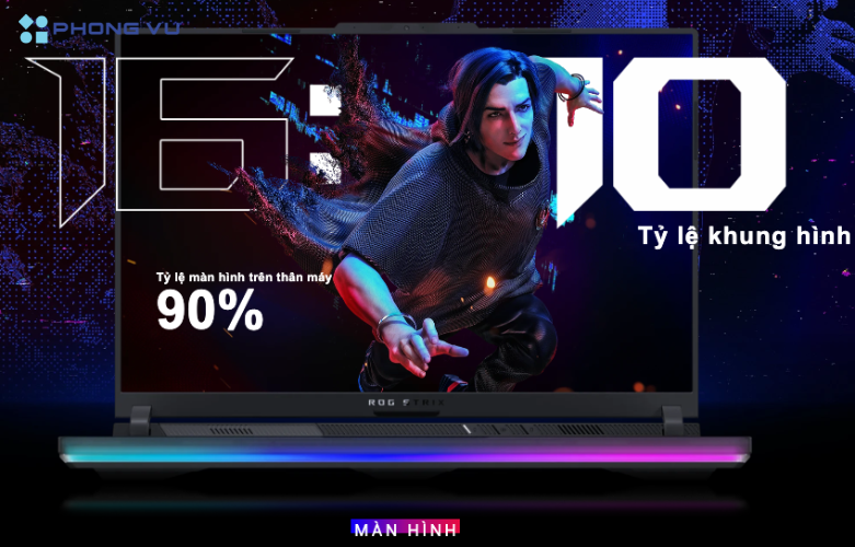 Màn hình Mini LED 2.5K với độ chính xác màu sắc cao, lý tưởng cho cả game thủ và nhà sáng tạo nội dung.