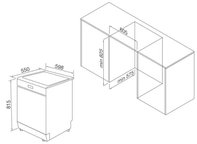 Máy rửa bát âm tủ 14 bộ Malloca WQP12-J7713FB