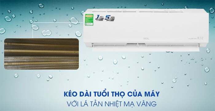Điều hòa TCL 1 chiều 12.000 BTU TAC-12CSD/TPG31 có dàn tản nhiệt mạ vàng Điều hòa TCL 1 chiều 12.000 BTU TAC-12CSD/TPG31 có dàn tản nhiệt mạ vàng