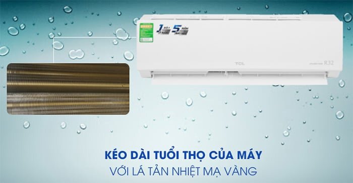 Điều hòa TCL 1 chiều 12.000 BTU TAC-12CSD/TPG31 có dàn tản nhiệt mạ vàng