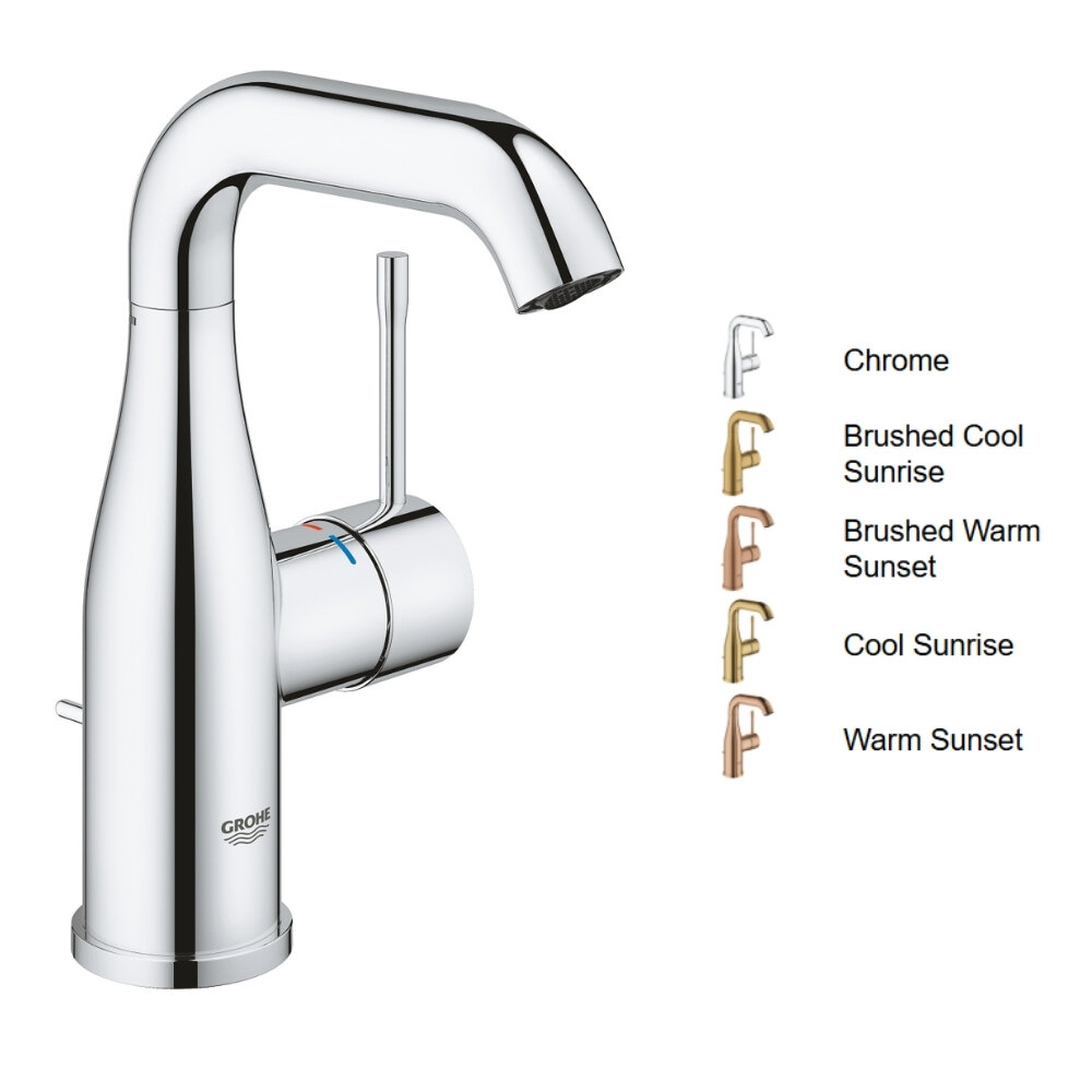 Vòi chậu nóng lạnh Essence GROHE 23462001 và các phiên bản mạ màu cực kì sang trọng