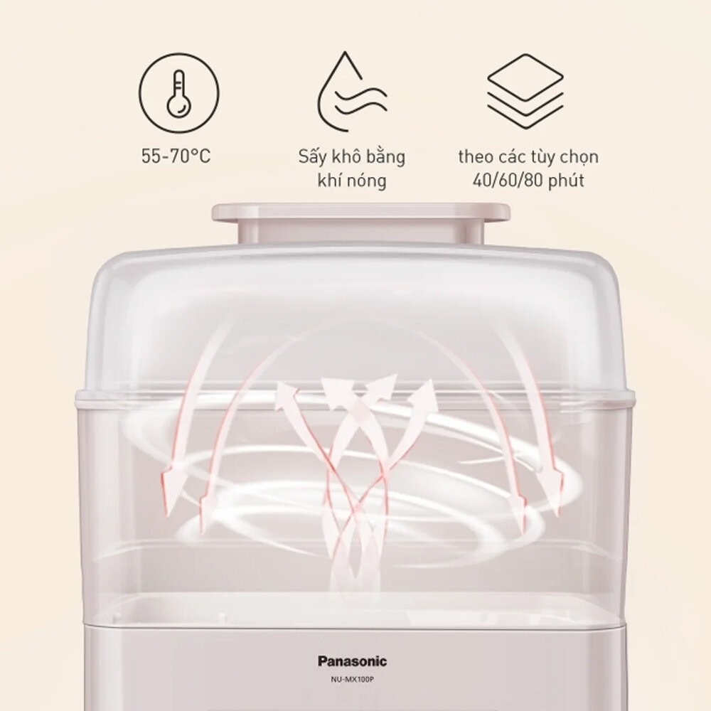 Chế độ sấy khí nóng đa chiều Panasonic NU-MX100PYUE