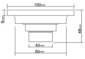 Phễu thoát sàn bằng đồng 10x10cm Kanly