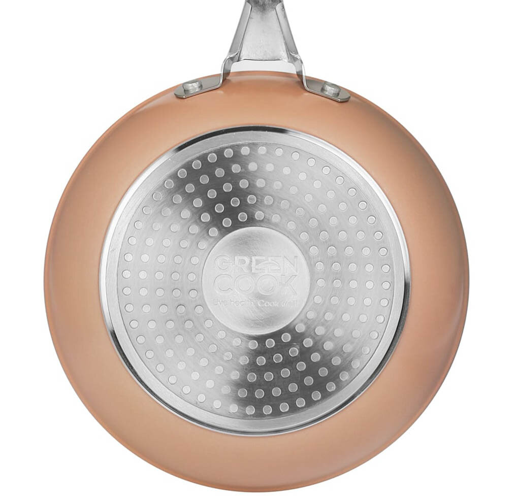 Chảo vân đá hoa cương Greencook 28cm GCP08-28IH dẫn nhiệt tốt