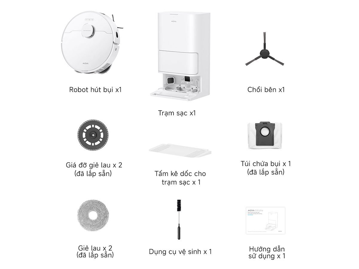 Robot hút bụi lau nhà Mova E30 Ultra
