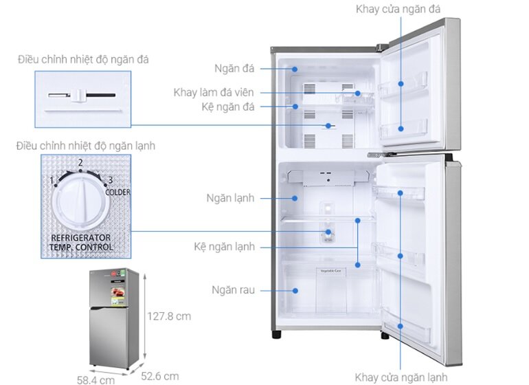 Kiểu dáng tủ lạnh Panasonic NR-BA190PPVN nhỏ gọn và tinh tế