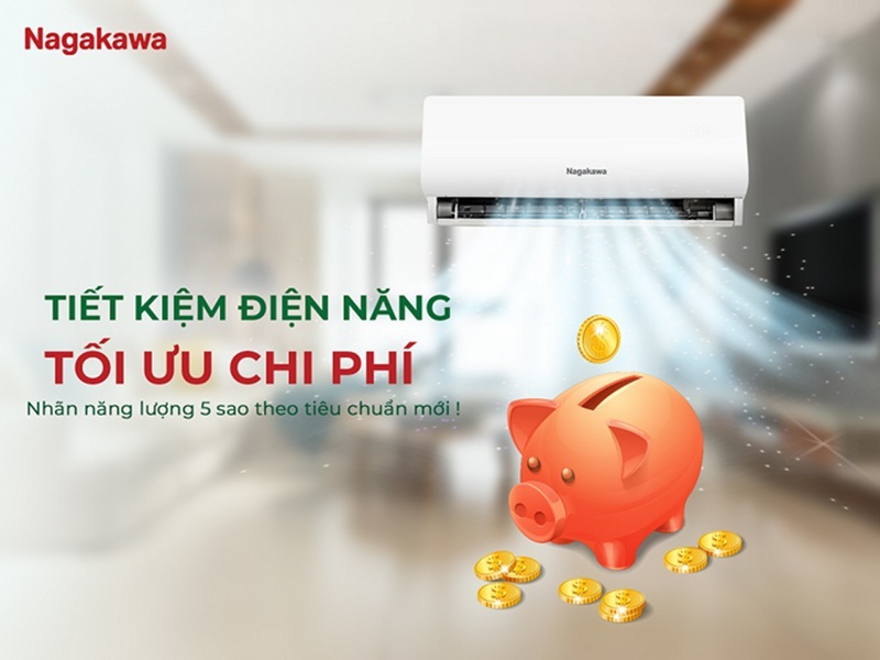 Điều hòa Nagakawa Inverter 12000 BTU 1 chiều NIS-C12R2U51 gas R-32