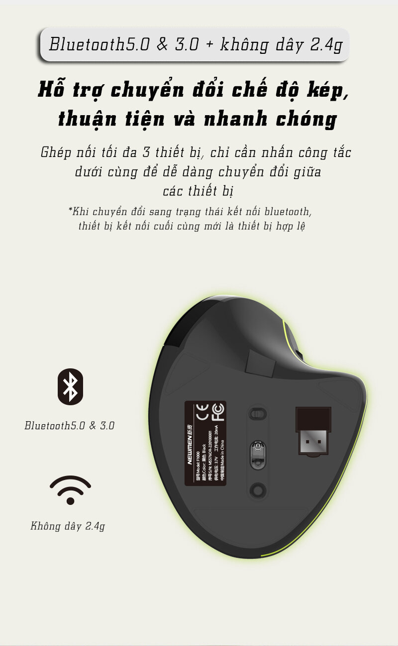 Chuột không dây Newmen F1000 (USB) 5