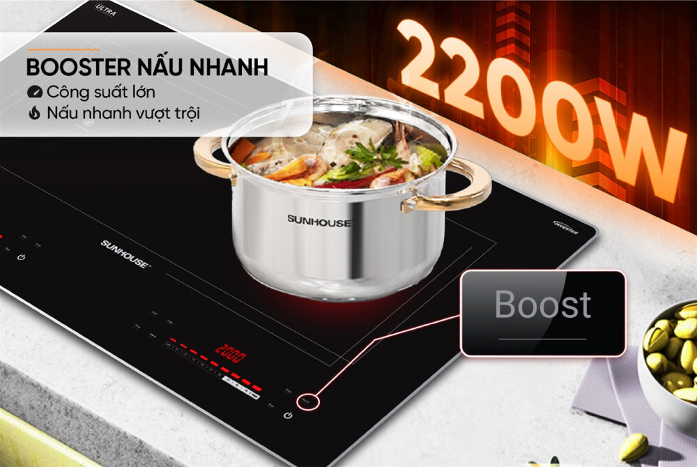 Chức năng BOOSTER làm nóng nhanh chóng