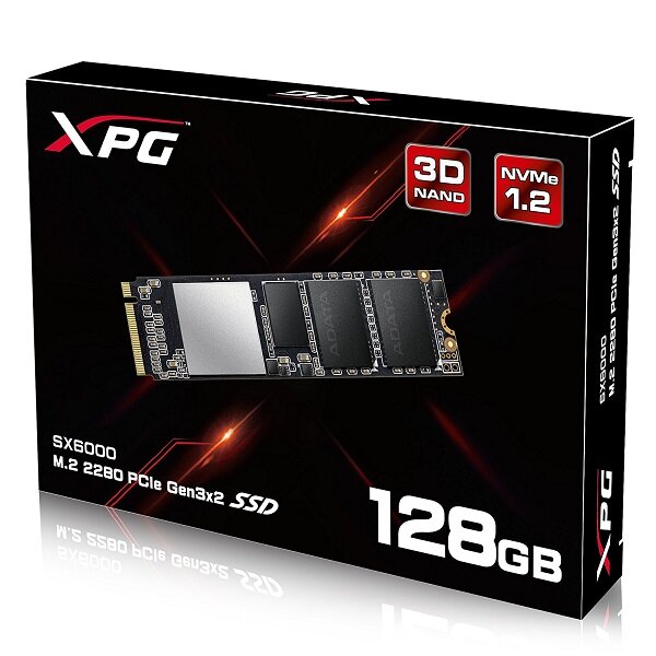 Ổ SSD Adata XPG ASX6000NP 128Gb M2.2280 NVMe PCIe (đọc: 1000MB/s /ghi: 800MB/s)