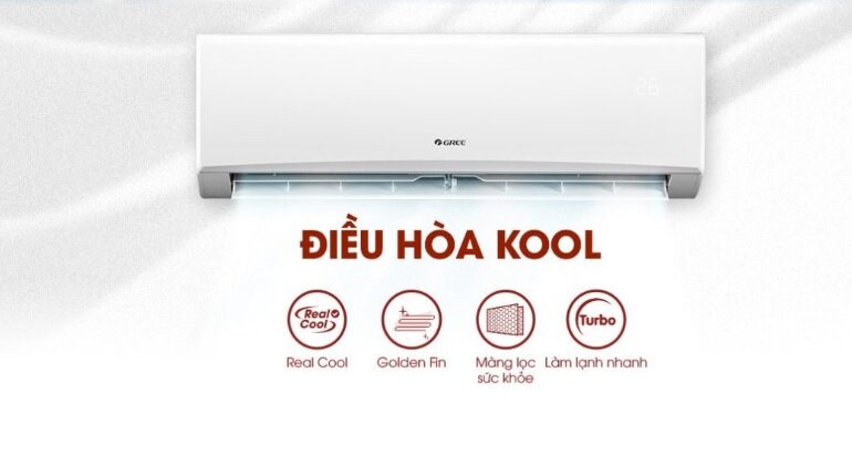 Điều hòa Gree 9000 BTU 2 chiều GWH09LB-K6N0C4 có thiết kế tinh tế, hiện đại  