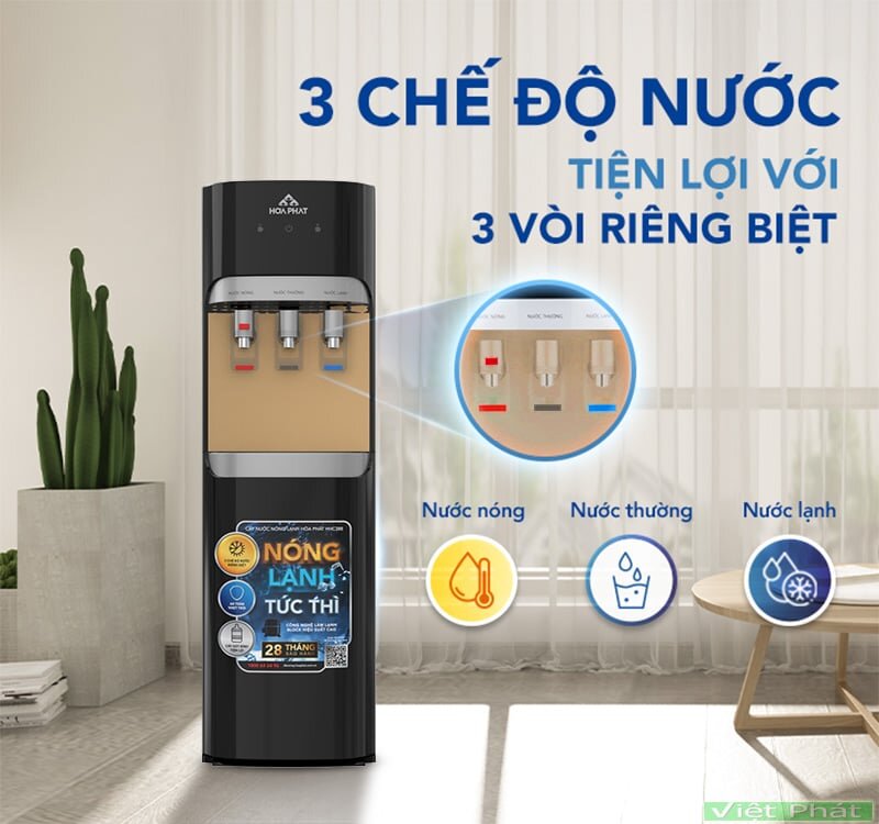 Cây nước nóng lạnh hút bình Hòa Phát HHC388
