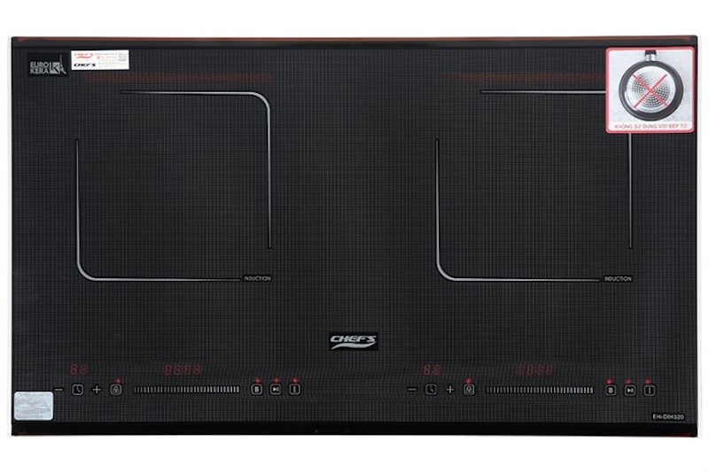Bếp từ Chef's EH-DIH320 sở hữu tổng công suất ấn tượng lên đến 4400W