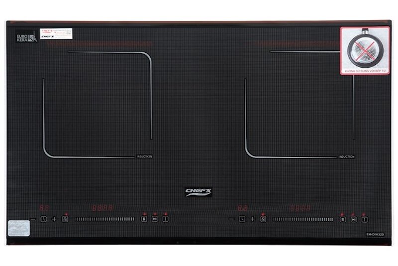 Bếp từ Chef's EH-DIH320 sở hữu tổng công suất ấn tượng lên đến 4400W