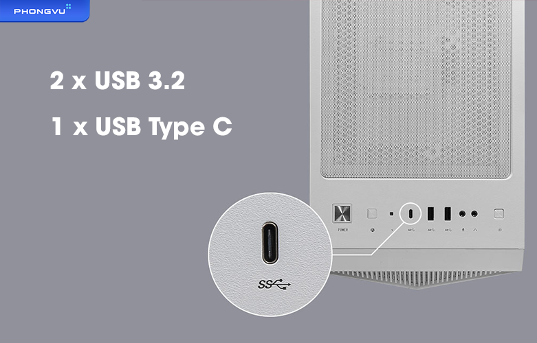 Case MSI MPG GUNGNIR 110R WHITE - 306-7G10W21-W57 | Kết nối