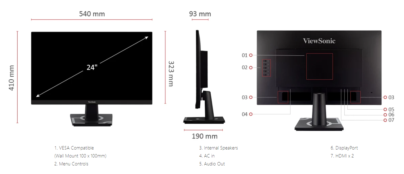 Màn hình gaming Viewsonic VX2405-P-MHD 