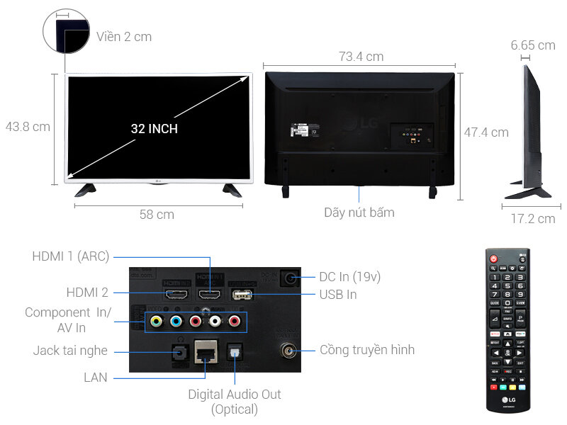 Smart Tivi LG 32 inch 32LJ571D Smart Tivi LG 32 inch 32LJ571D