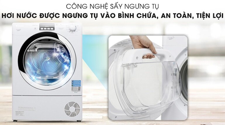 Máy sấy quần áo Candy GVCD1013B-S 10Kg 2300W