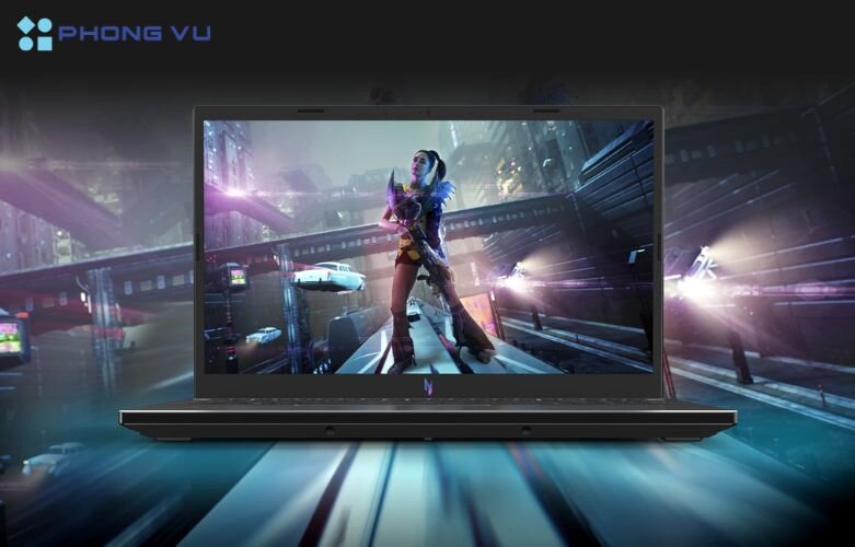 Màn hình của Laptop ACER Nitro V ANV15-51-56D5 cho chất lượng hiển thị hình ảnh sắc nét, độ sáng cao