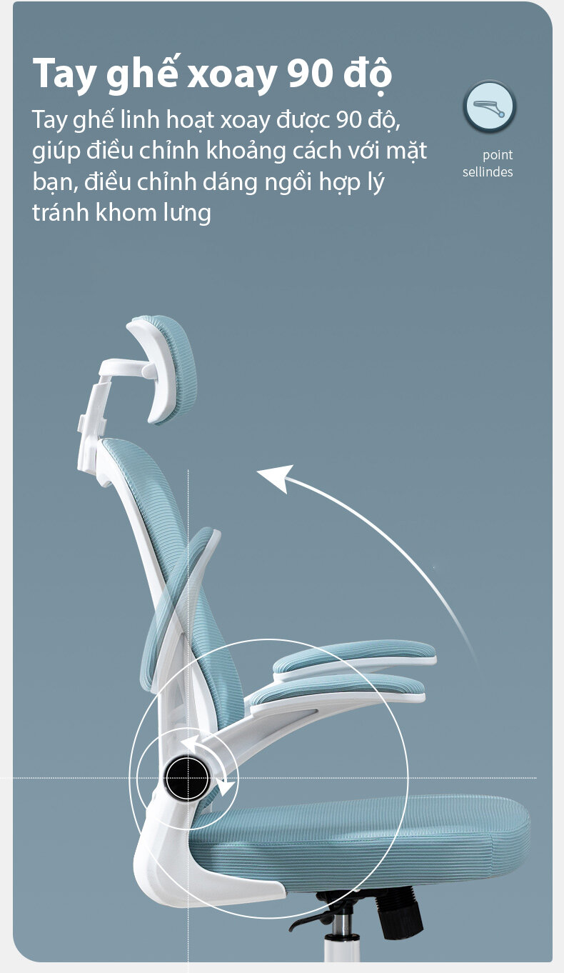 Ghế công thái học Legion YT030 Black 4