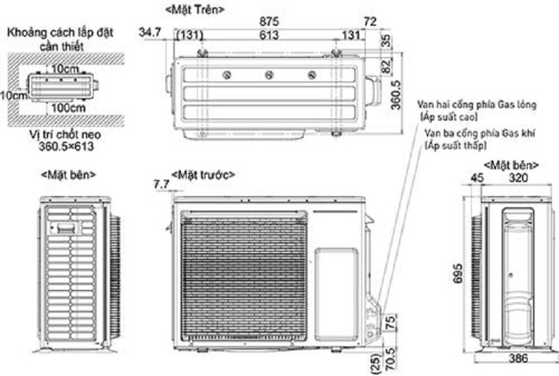 Điều hòa âm trần nối ống gió Panasonic Inverter 20.500BTU S-21PF2H5-8/U-21PS2H5-8