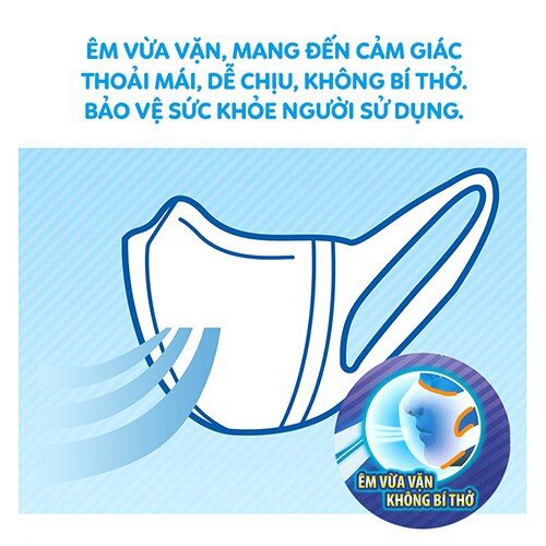 Khẩu Trang Unicharm 3D Mask Virus Block Ngăn Virus cho cảm giác thoải mái, dễ chịu, không gây bí thở mà vẫn đảm bảo giữ nhiệt và độ ẩm cho mũi và họng vào mùa đông.