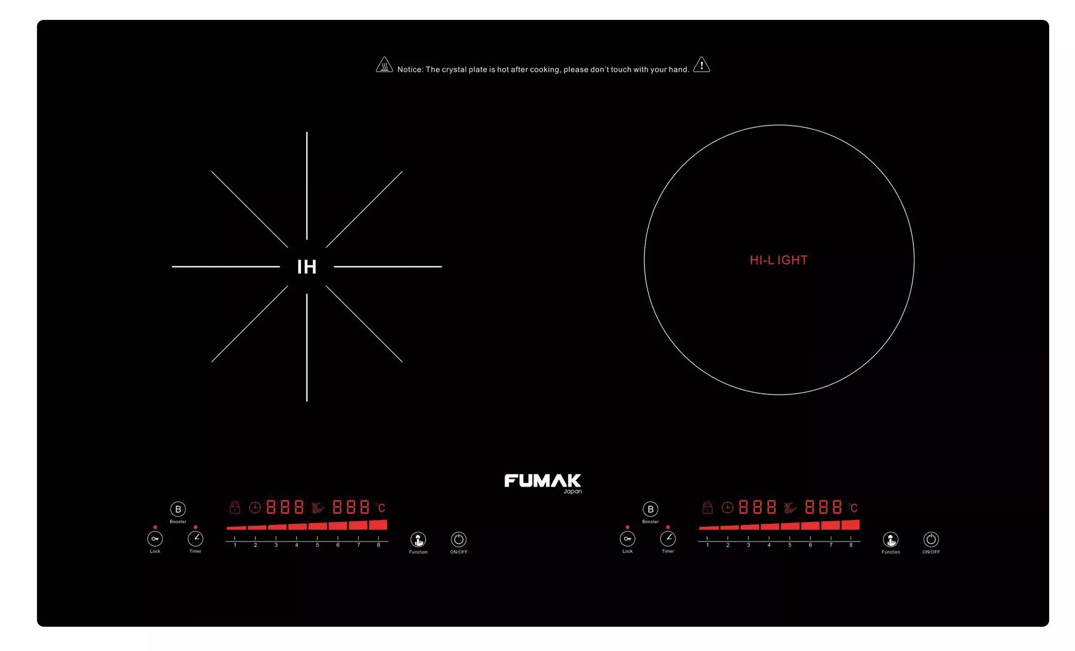 Bếp từ hồng ngoại đôi Fumak FM-CF2000 Bếp từ hồng ngoại đôi Fumak FM-CF2000