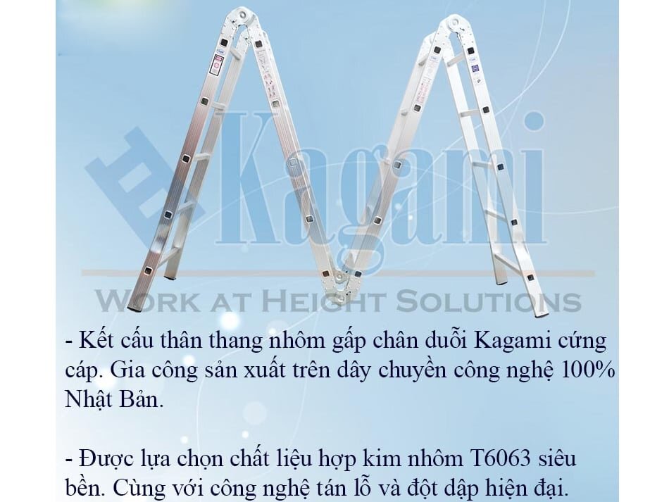 Thang chống trơn trượt Thang chữ A Kagami KT-67D