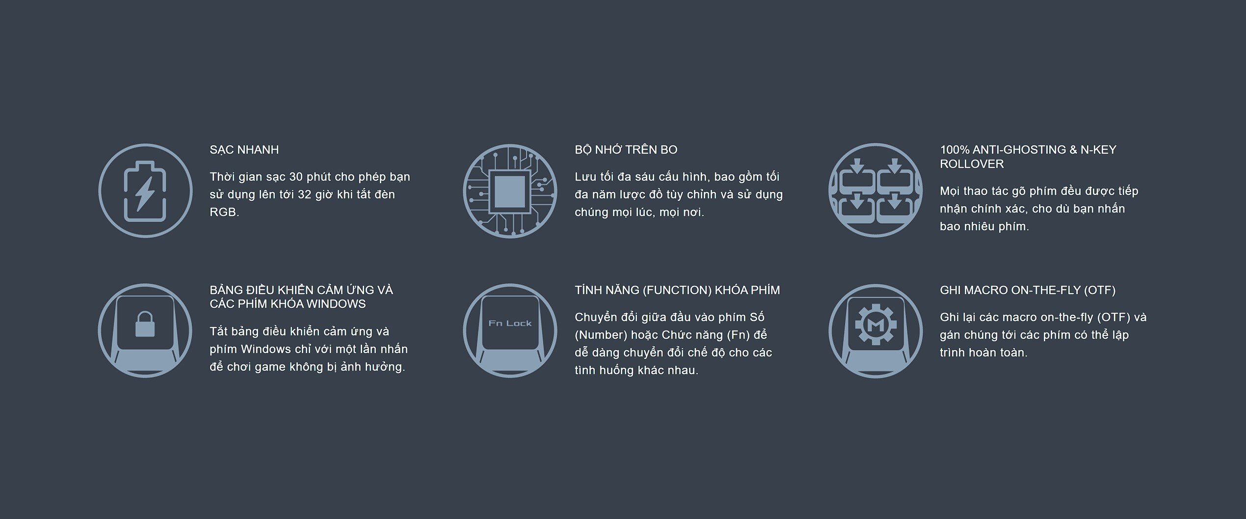 Bàn phím cơ Asus ROG Falchion Blue switch 90MP01Y2-BKUA00