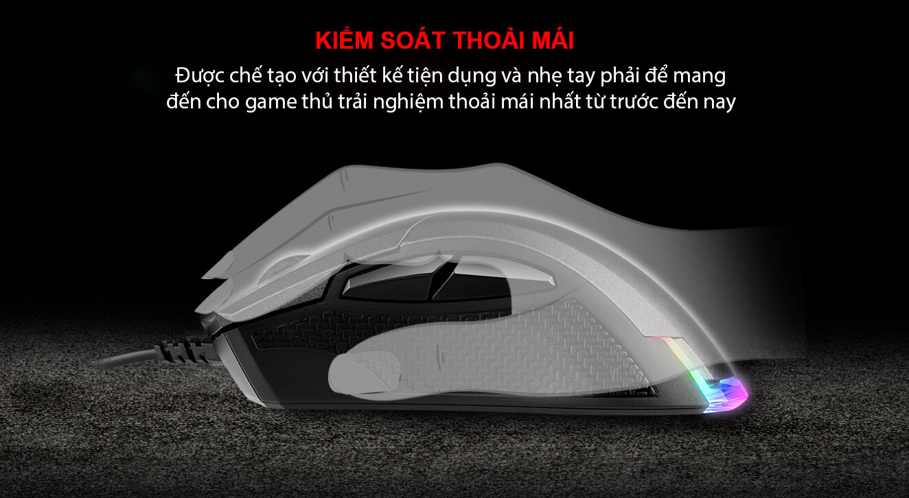 Chuột game MSI Clutch GM50 đen (USB/RGB) 3