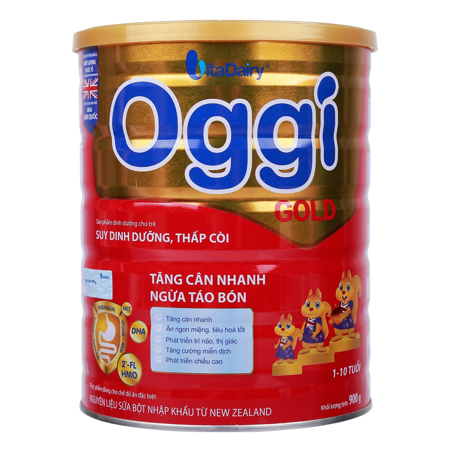 Sữa Oggi Gold 1+ 900g cho bé từ 1-10 tuổi