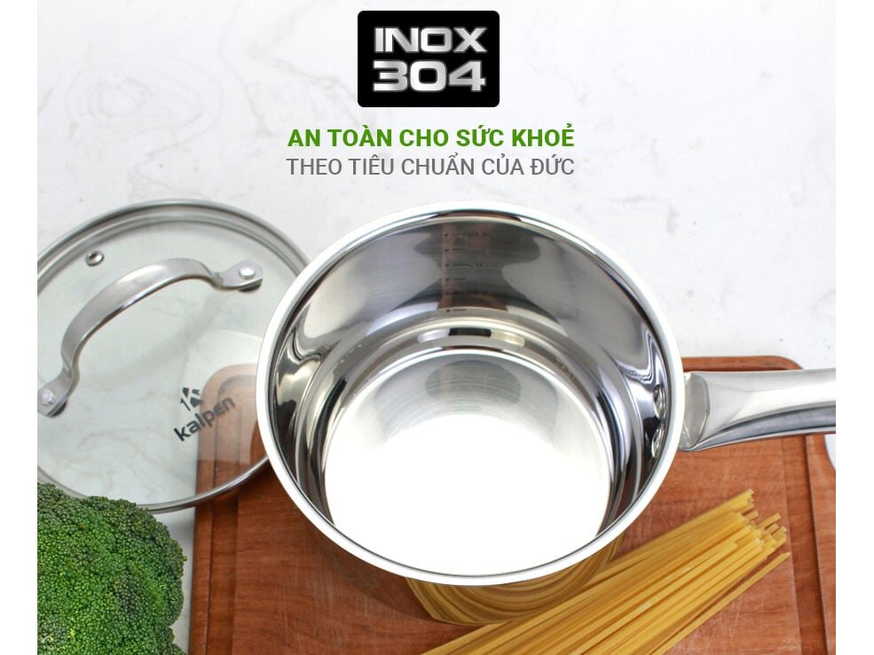 Quánh inox 304 cao cấp 5 đáy Kalpen Lermat L16 Quánh inox 304 cao cấp 5 đáy Kalpen Lermat L16