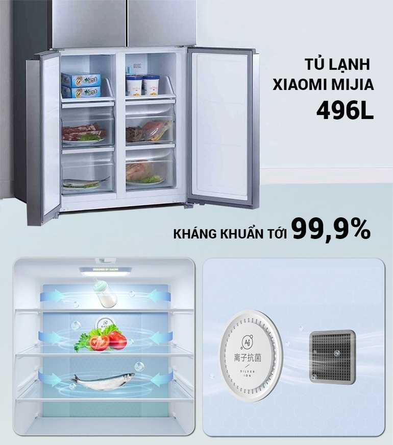 Tủ lạnh Xiaomi Mijia 496L BCD-496WMSA Tủ lạnh Xiaomi Mijia 496L BCD-496WMSA