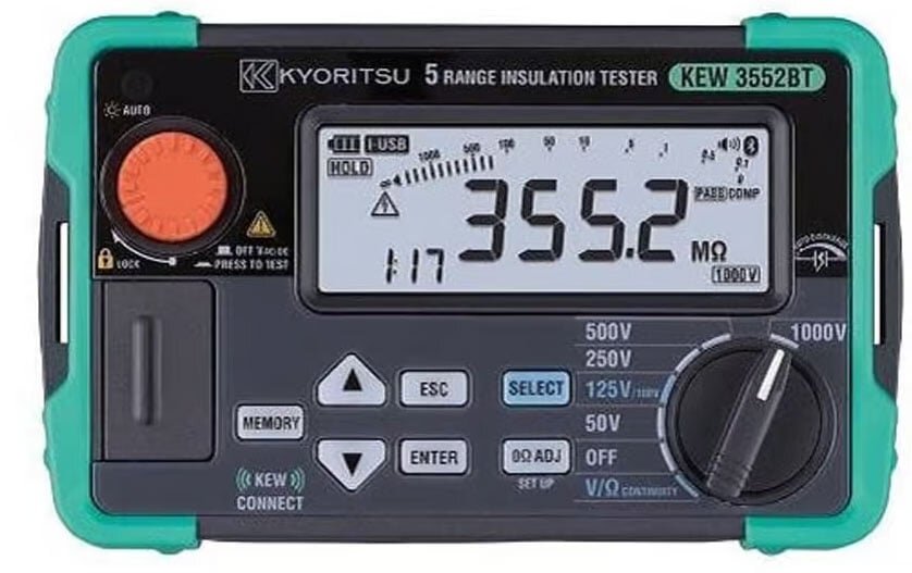 Đồng hồ đo điện trở cách điện Kyoritsu 3552BT Đồng hồ đo điện trở cách điện Kyoritsu 3552BT