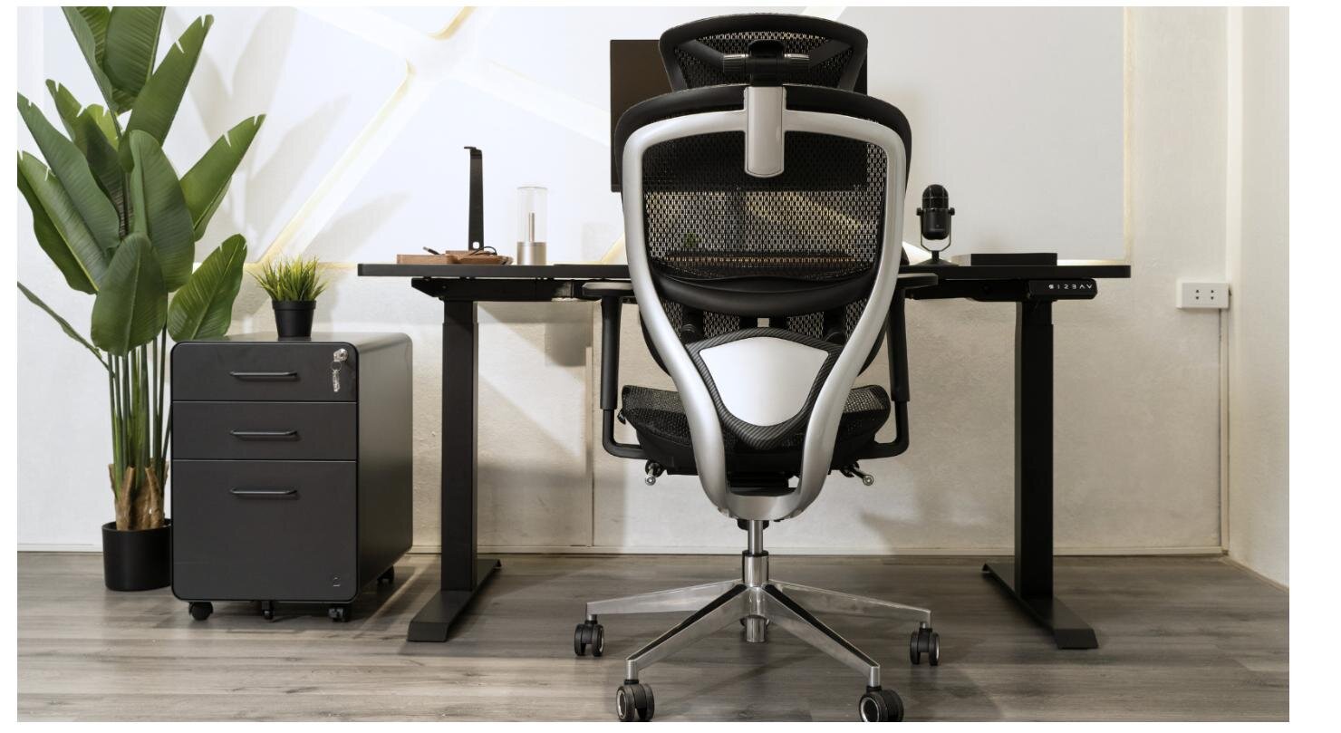 Ghế công thái học GAMI Crom Metal (Phiên bản lưng Carbon)