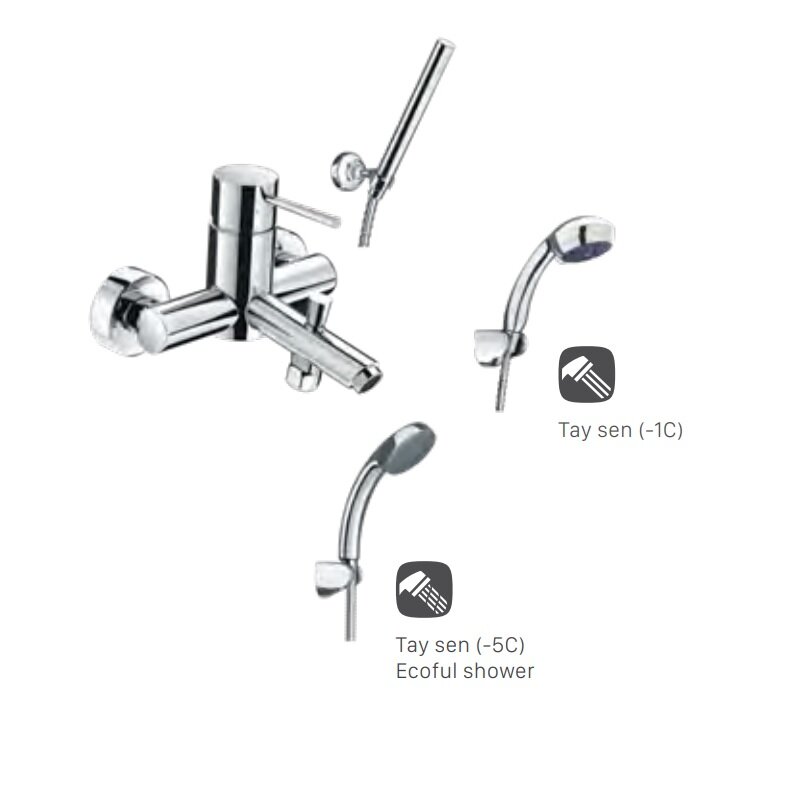 Bộ sen tắm nóng lạnh INAX BFV-8000S-1C còn có các tùy chọn kết hợp tay sen tắm