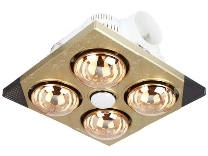 Đèn sưởi nhà tắm Kottmann có 4 bóng làm ấm nhanh Đèn sưởi nhà tắm Kottmann