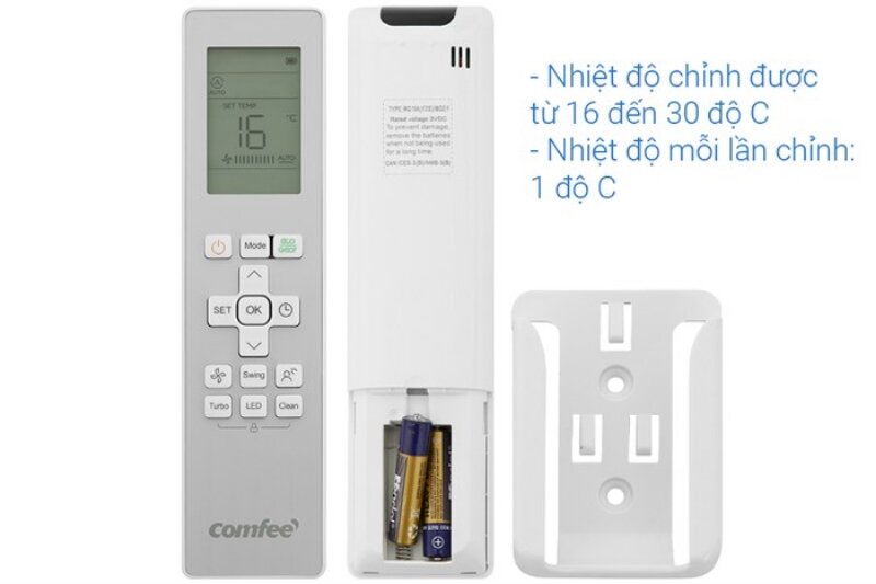 Điều hòa Comfee Inverter 10000 BTU 1 chiều CFS-10VDGF-V gas R-32