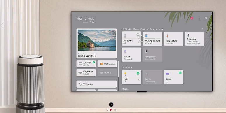 Tính năng Home Hub trên tivi 50QNED80TSA Tính năng Home Hub trên tivi 50QNED80TSA