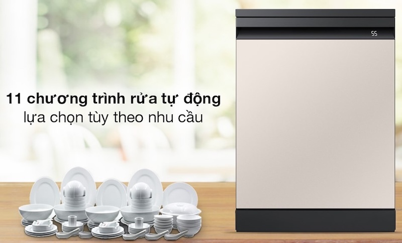 Máy rửa bát độc lập 14 bộ Samsung Bespoke DW60CB750FAP/SV 3 Máy rửa bát độc lập Samsung Bespoke DW60CB750FAP/SV được tích hợp 11 chương trình rửa được cài đặt sẵn