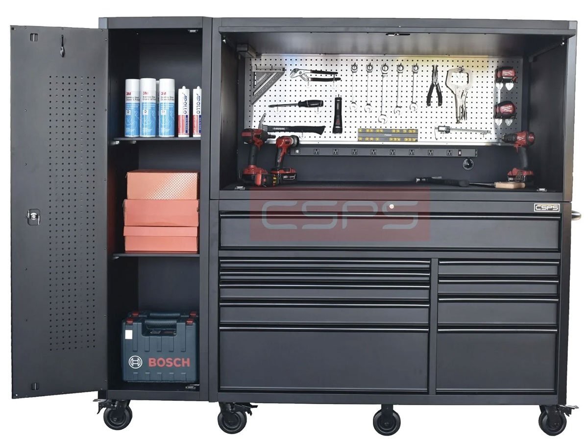 Tủ dụng cụ đồ nghề CSPS chia làm 3 khoang tủ Tủ dụng cụ đồ nghề CSPS