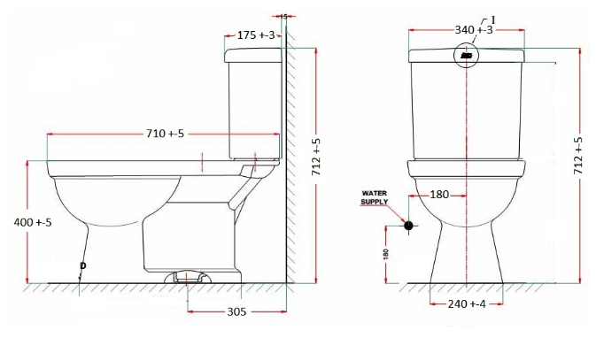 Bản vẽ kỹ thuật bồn cầu American Standard nắp rửa cơ VF-2024S3