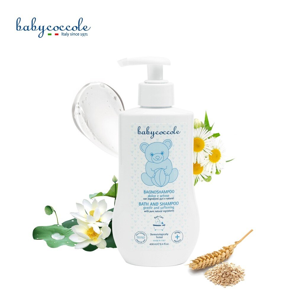 Thành phần sữa tắm gội cho bé Babycoccole hoa sen 400ml 0M+