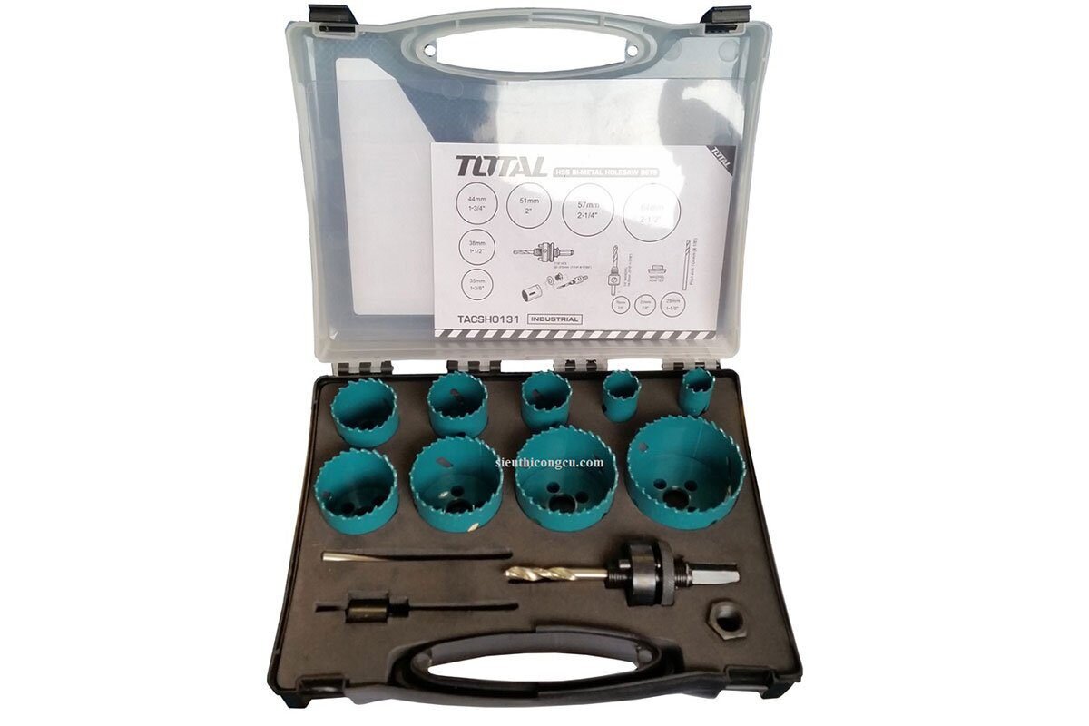 Bộ 13 mũi khoét lỗ kim loại 19-64mm Total TACSH0131